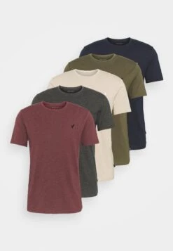 Pier One 5 Pack - T-Shirt Basic - Dark Grey/Dark Blue/Olive 16 Pier One 5 Pack - T-Shirt Basic - Dark Grey/Dark Blue/Olive -Pier One 0f912bddd05048f8b5cda3d15e55e149