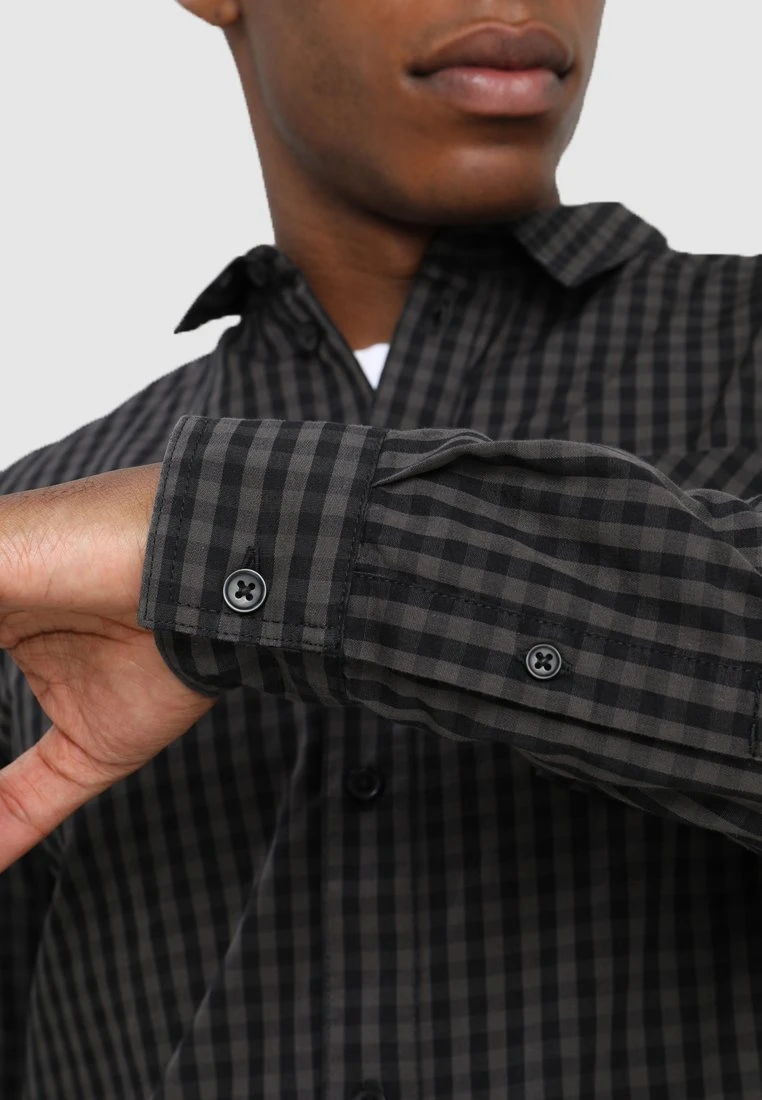 Pier One Overhemd - Dark Gray 7 Pier One Overhemd - Dark Gray - Afbeelding 5