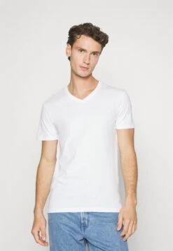 Pier One V Neck Bird Tonal 3 Pack - T-Shirt Basic - Light Brown/White/Dark Blue 14 Pier One V Neck Bird Tonal 3 Pack - T-Shirt Basic - Light Brown/White/Dark Blue -Pier One 1f5463f9c0604b97998b18e77595bc5f