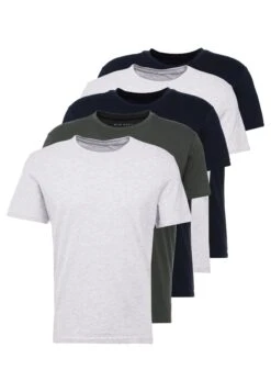 Pier One 5 Pack - T-Shirt Basic - Dark Blue/Grey/Khaki 16 Pier One 5 Pack - T-Shirt Basic - Dark Blue/Grey/Khaki -Pier One 325cf046ffc64432affa66ab60fd39f6