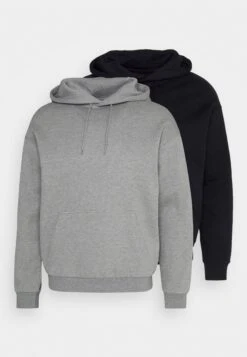 Pier One 33 Pier One 2 Pack - Hoodie - Black/Mottled Grey