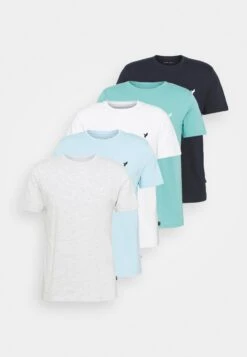Pier One 5 Pack - T-Shirt Basic - Light Grey - 101_White - 001_Green - 602 16 Pier One 5 Pack - T-Shirt Basic - Light Grey - 101_White - 001_Green - 602 -Pier One 3fe4ededb7e446c69186309619c33f40