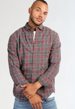 Pier One Overhemd - Grey/Coral