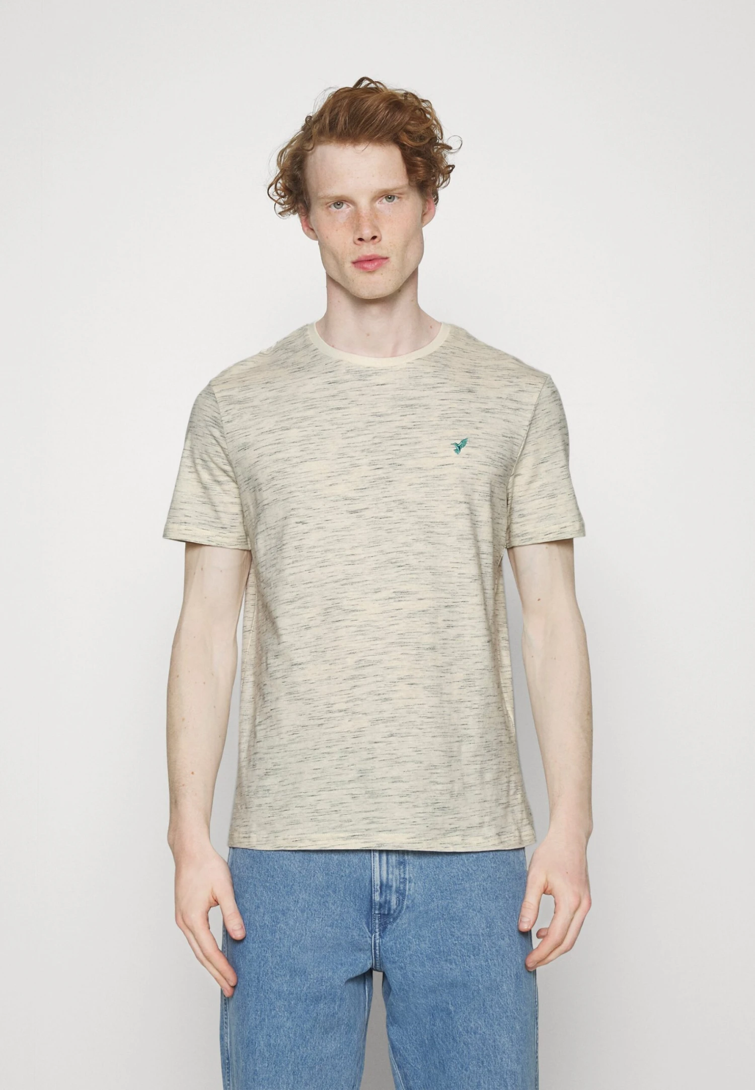 Pier One 5 Pack - T-Shirt Basic - Mottled Dark Blue/Yellow/Orange 7 Pier One 5 Pack - T-Shirt Basic - Mottled Dark Blue/Yellow/Orange - Afbeelding 5