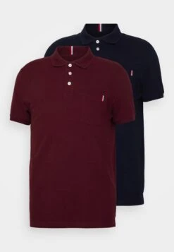 Pier One 2 Pack - Poloshirt - Blue/Bordeaux -Pier One 596d0de14dc04a10bc9519206e472b35