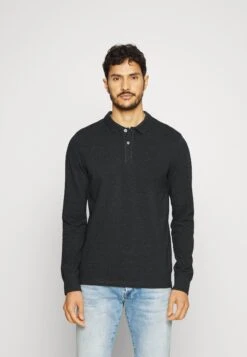 Pier One Long Sleeve 2 Pack- Poloshirt - Dark Grey/Khaki -Pier One 61c36d2fe9404d06a651873e3825e3f3