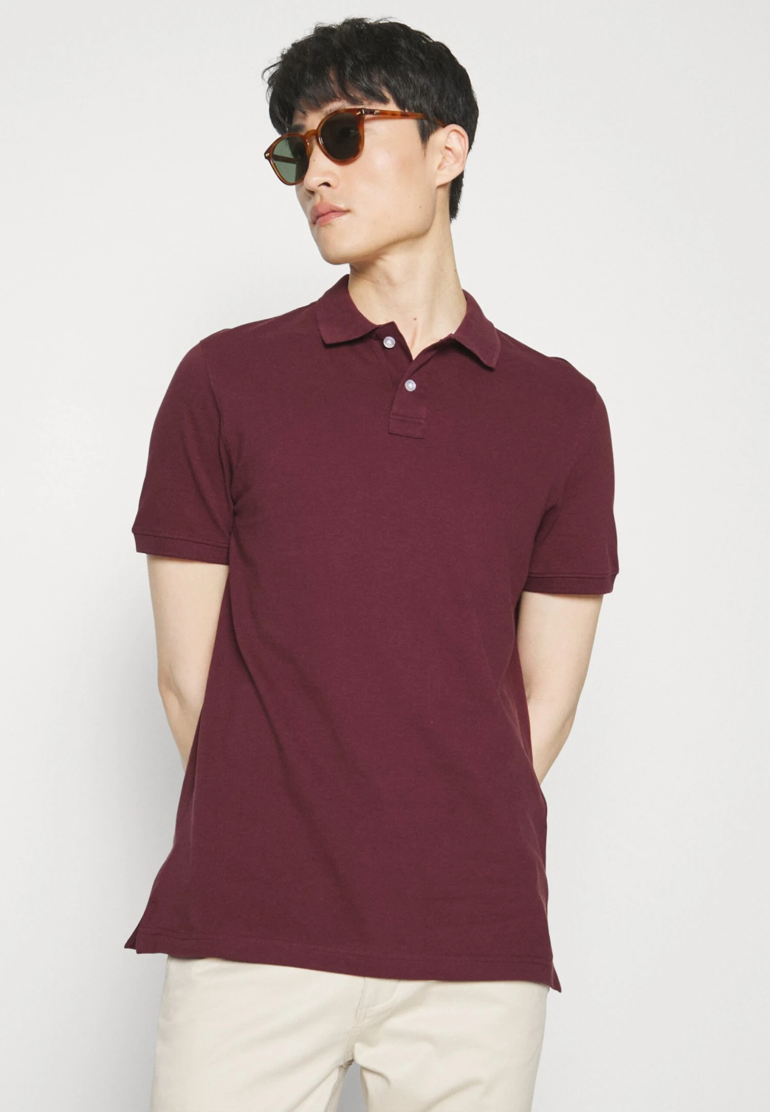 Pier One Basic - Poloshirt - Bordeaux 6 Pier One Basic - Poloshirt - Bordeaux - Afbeelding 4