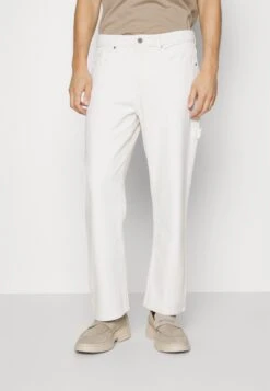Pier One Carpenter Colored Twill- Straight Leg Jeans - Off-White