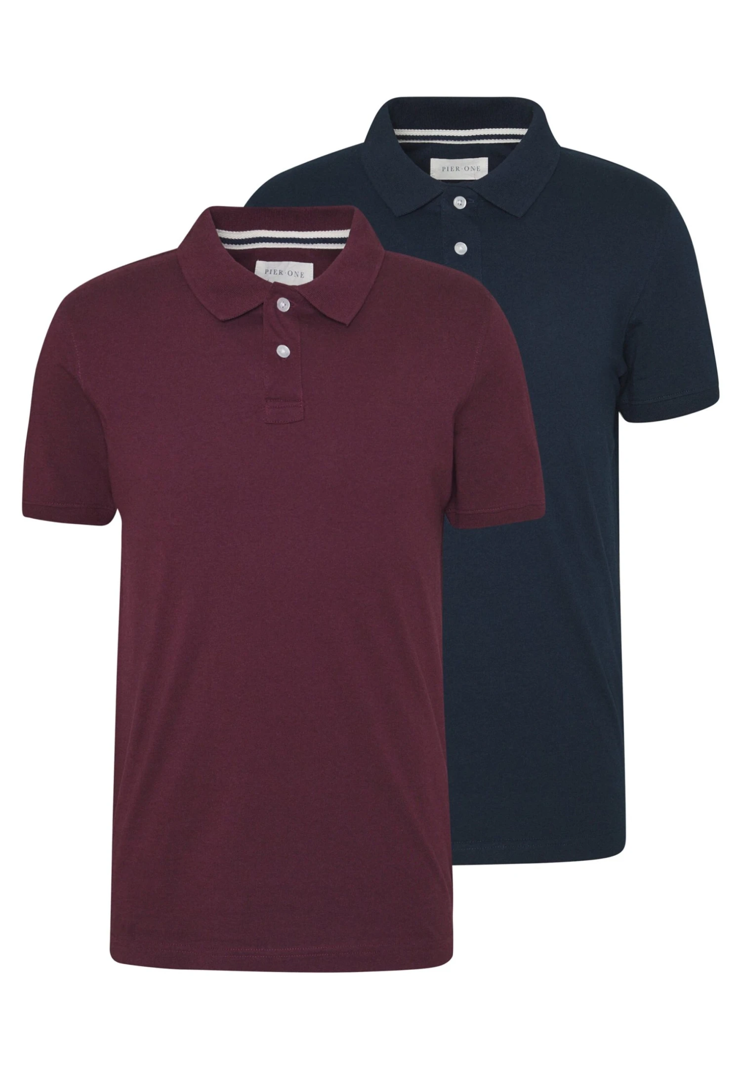 Pier One 2 Pack - Poloshirt - Dark Blue/Bordeaux 7 Pier One 2 Pack - Poloshirt - Dark Blue/Bordeaux - Afbeelding 5
