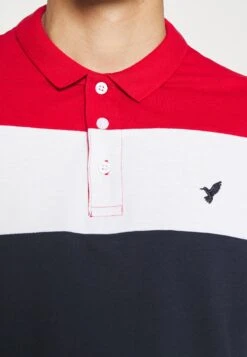 Pier One Poloshirt - Red/White/Dark Blue -Pier One 77fecd7f6e784808ac07dd8df08bd3eb
