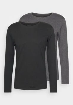 Pier One 2 Pack - Longsleeve - Black/Mottled Dark Grey 14 Pier One 2 Pack - Longsleeve - Black/Mottled Dark Grey -Pier One 9772b16a1f79408499510e80b90c51d3
