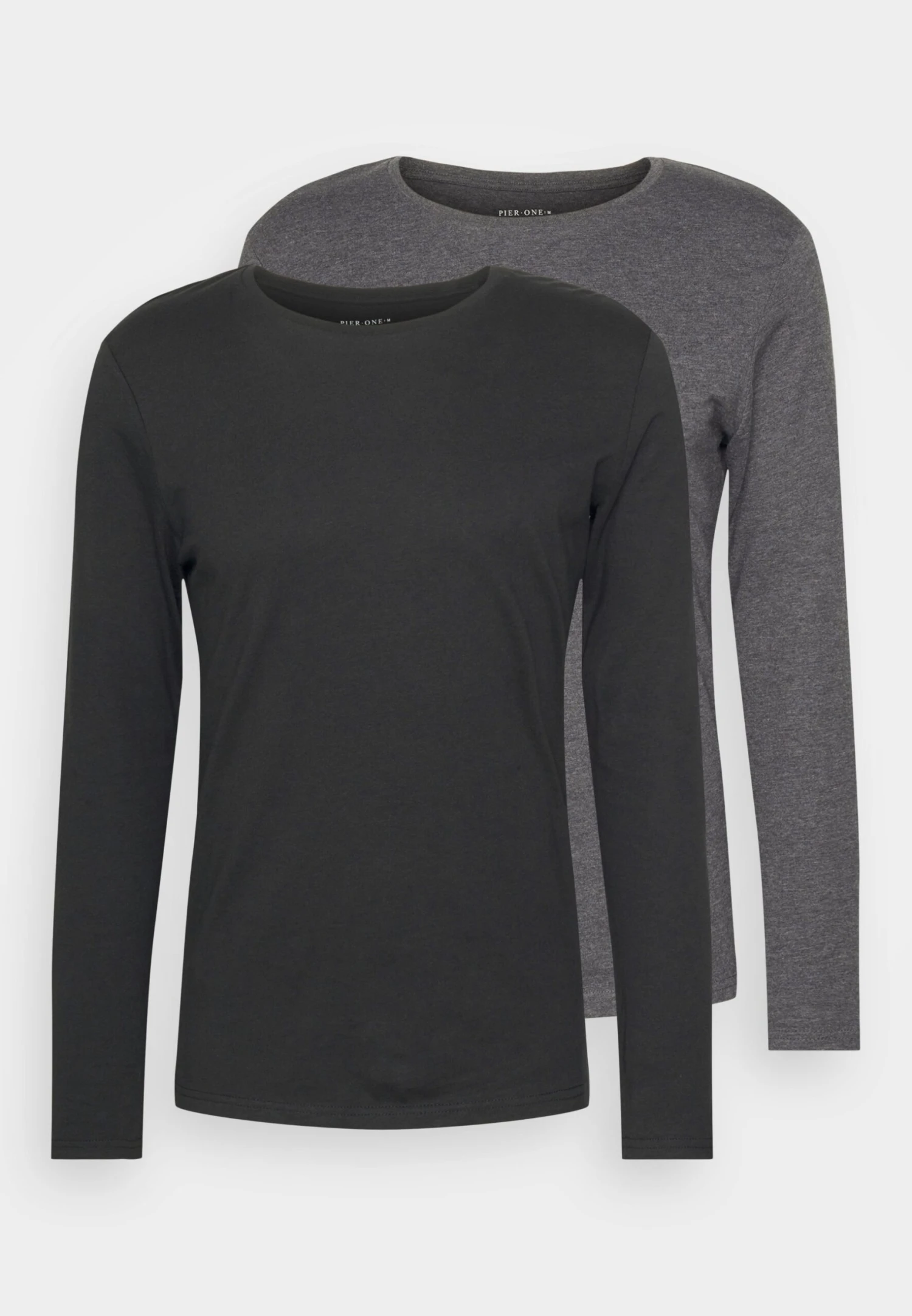 Pier One 2 Pack - Longsleeve - Black/Mottled Dark Grey 7 Pier One 2 Pack - Longsleeve - Black/Mottled Dark Grey - Afbeelding 5