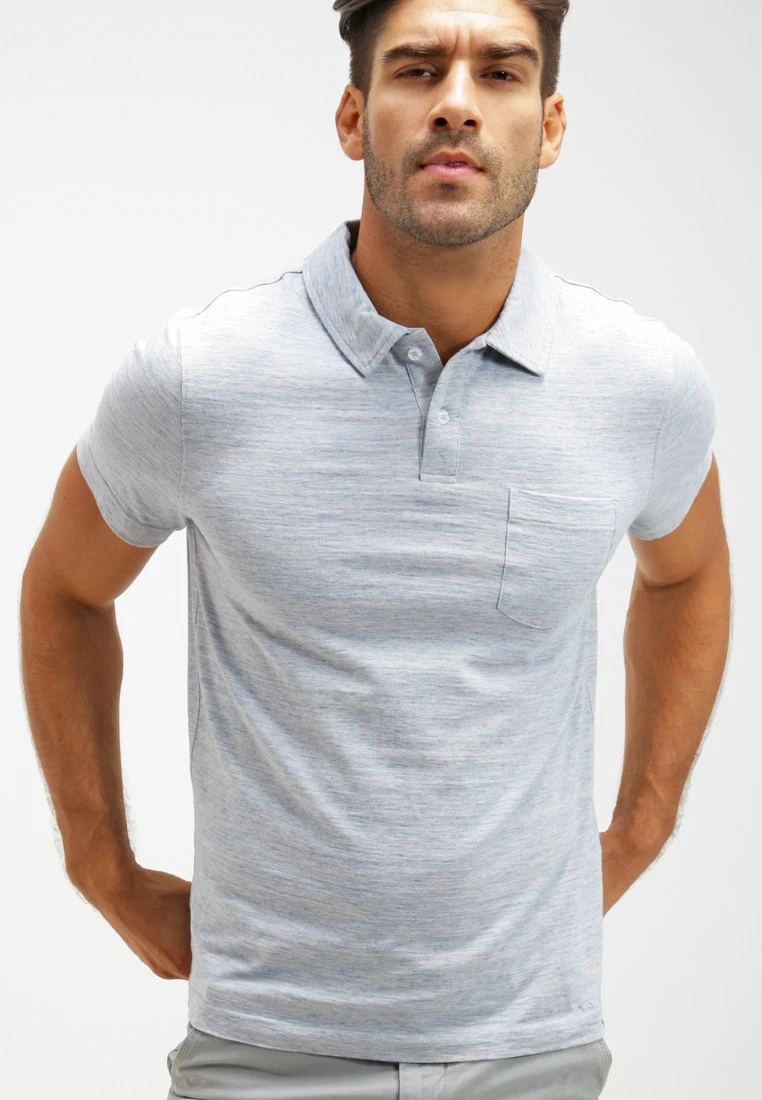 Pier One Poloshirt - Light Blue Melange 3 Pier One Poloshirt - Light Blue Melange