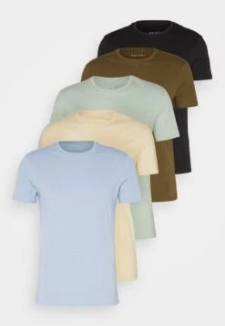 Pier One 5 Pack - T-Shirt Basic - Black/Light Blue/Khaki/Mint/Beige 18 Pier One 5 Pack - T-Shirt Basic - Black/Light Blue/Khaki/Mint/Beige -Pier One aca2b3bc697c479e9ac206d11e42c90c