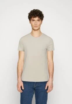 Pier One 3 Pack - T-Shirt Basic - Brown/Beige/Light Blue -Pier One b2a6dbf6aeee4a5e84a798fb4cb83b70