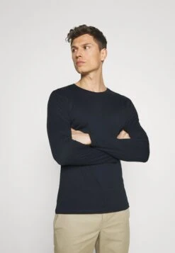 Pier One 2 Pack - Longsleeve - Dark Blue/Mottled Grey -Pier One b420109f082c43d2a24914f5e6ed3c25