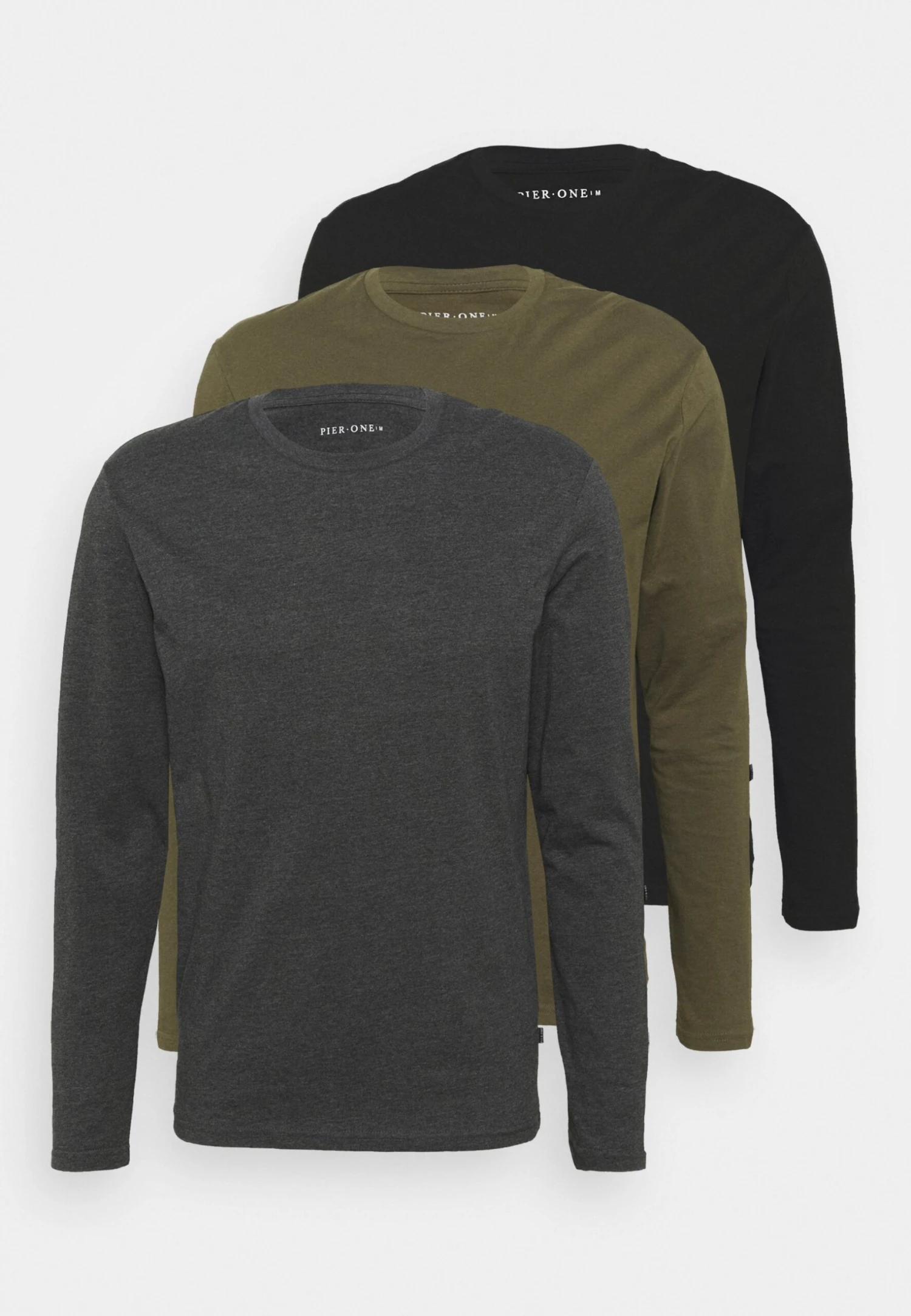 Pier One Longsleeve - Black/Dark Grey/Olive 9 Pier One Longsleeve - Black/Dark Grey/Olive - Afbeelding 7
