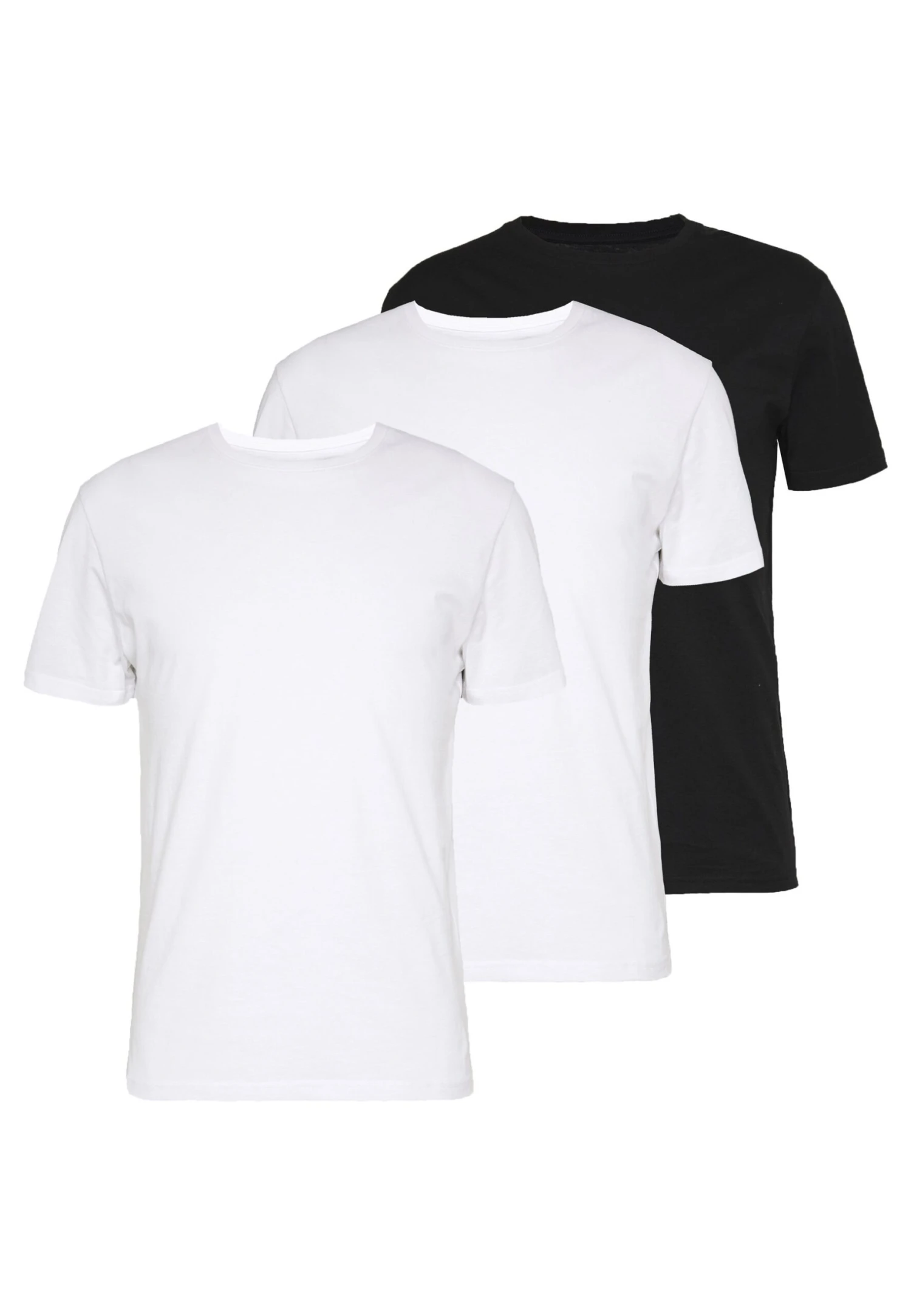 Pier One 3 Pack - T-Shirt Basic -Black/ White 3 Pier One 3 Pack - T-Shirt Basic -Black/ White