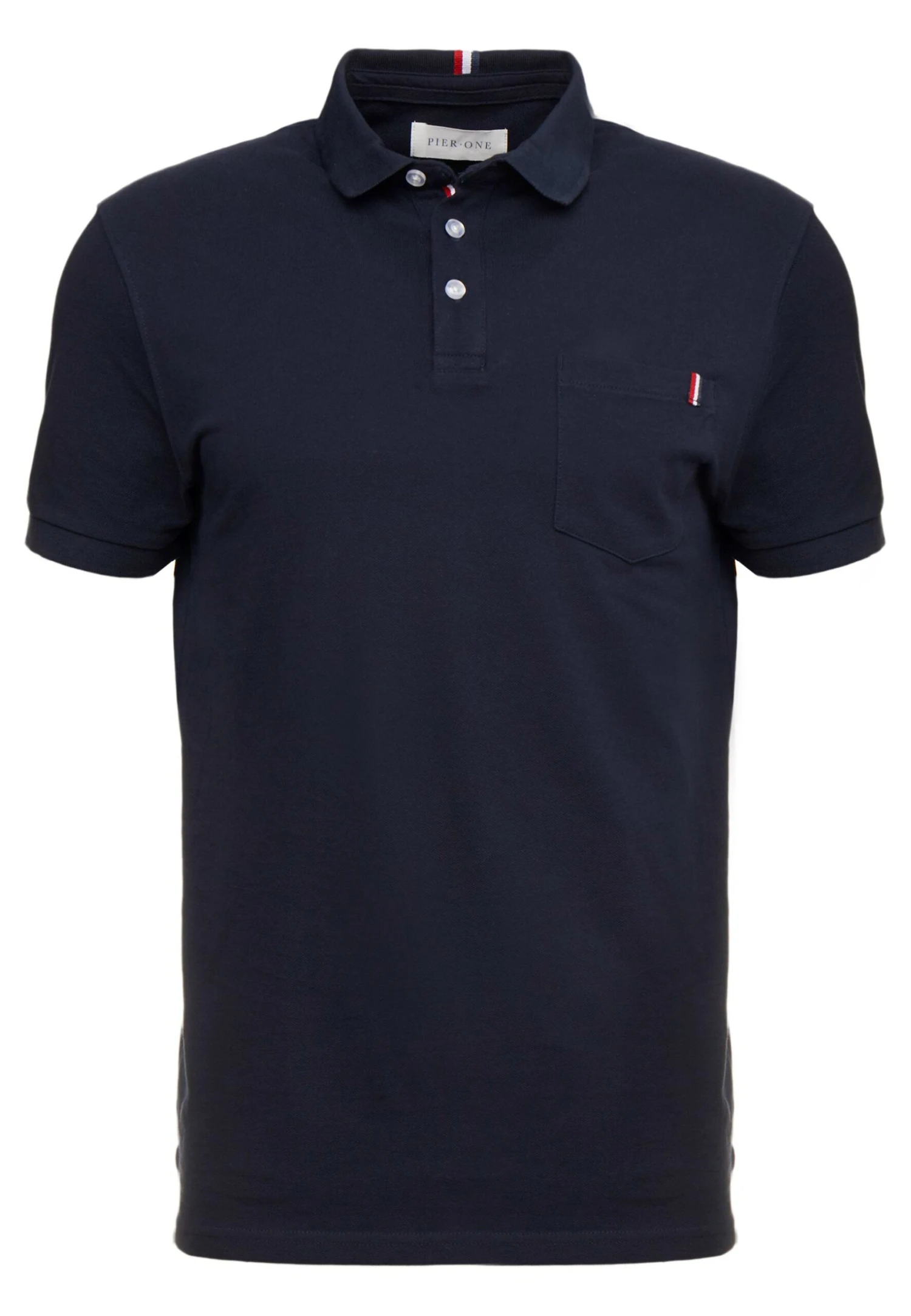 Pier One Tricolore Trim- Poloshirt - Dark Blue 7 Pier One Tricolore Trim- Poloshirt - Dark Blue - Afbeelding 5
