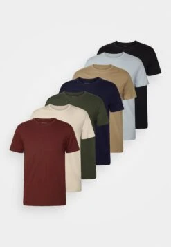 Pier One 7 Pack - T-Shirt Basic - Black/Dark Blue/Dark Green 22 Pier One 7 Pack - T-Shirt Basic - Black/Dark Blue/Dark Green -Pier One d74e2d3540cf40e38472cc37d83d230d