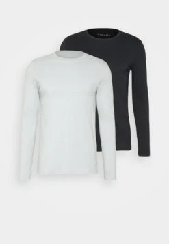 Pier One 2 Pack - Longsleeve - Light Blue/Dark Blue -Pier One dc80738cde5f4337a9bcdc73cf9d8dc9