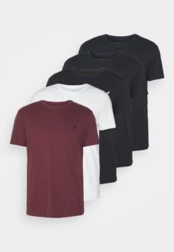 Pier One 5 Pack - T-Shirt Basic - Black/White/Dark Blue -Pier One e35fd697e3f14c8ebd7f31594551082c