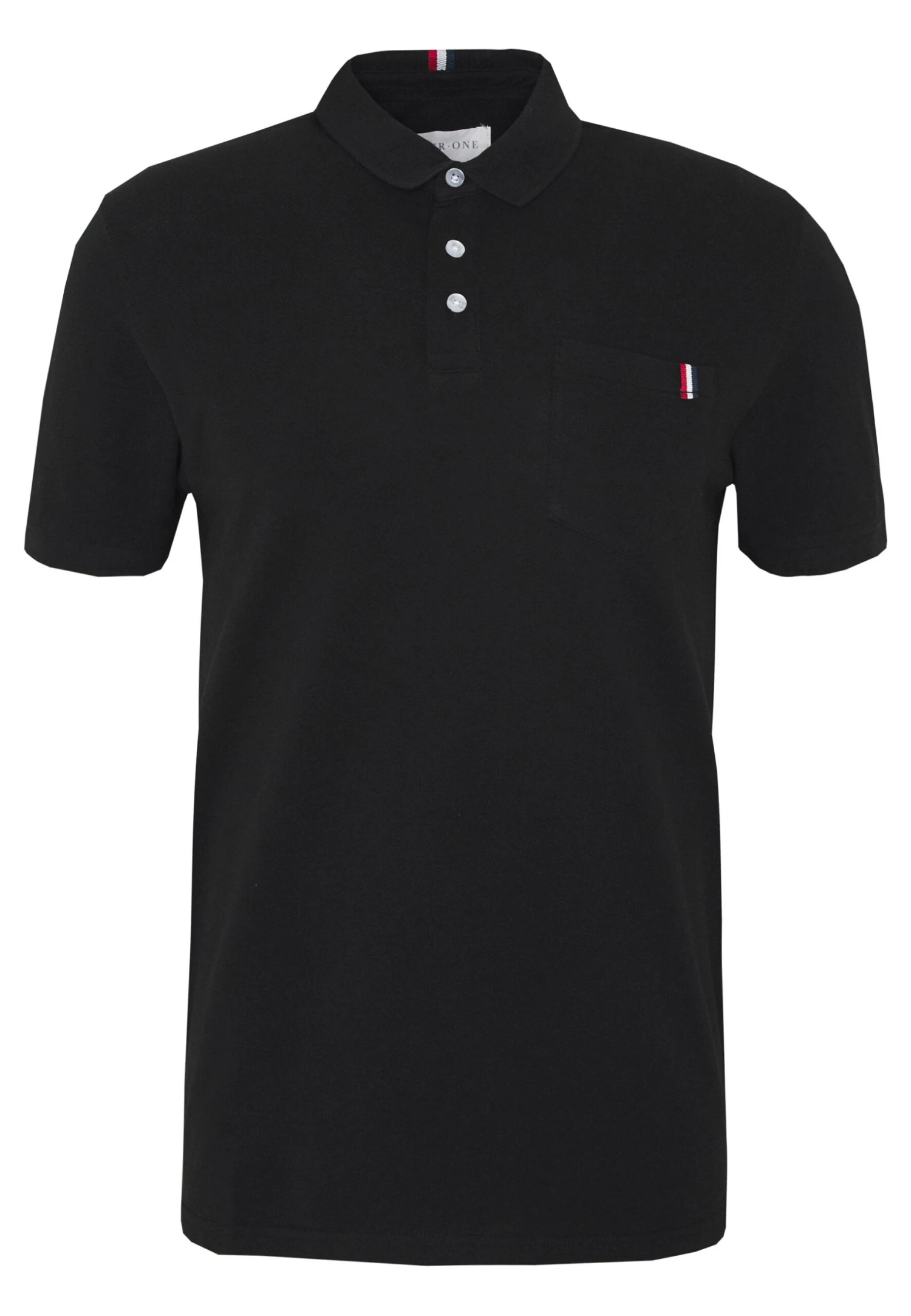 Pier One Tricolore Trim- Poloshirt - Black 3 Pier One Tricolore Trim- Poloshirt - Black