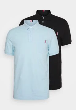 Pier One 2 Pack - Poloshirt - Light Blue/Black -Pier One f764a289a7a348d2a5d1286b8919369d